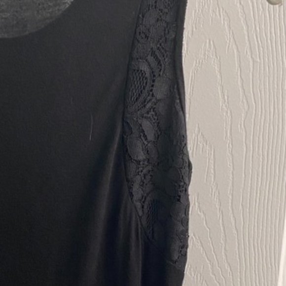 MNG by Mango Tank with floral pattern/arm details - Black - Picture 6 of 6